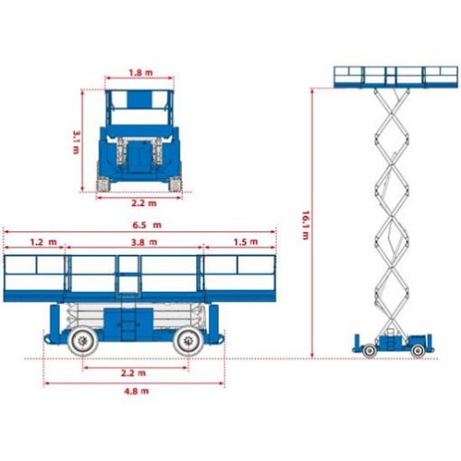 xe cắt kéo GS-5390-18m