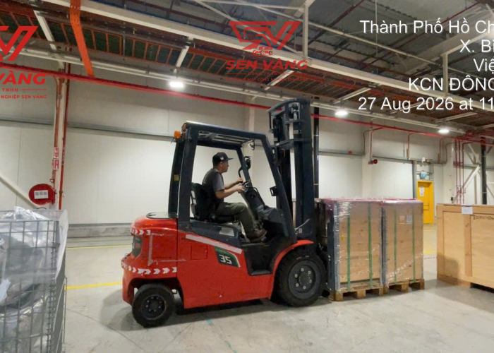 Cho thuê xe nâng đện pinlithium 3,5ton nhà mày ( First solar ) KCN Đông Nam Củ Chi